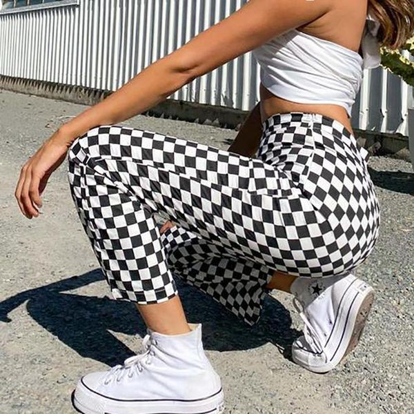 women's jeans 2021spring and autumn fashion street leisure medium waist slim fit black white check printed micro slacks, Blue
women's jeans 2021spring and autumn fashion street leisure medium waist slim fit black white check printed micro slacks, Blue