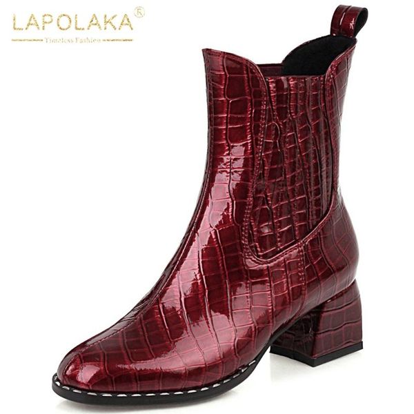 boots lapolaka 2021 fashion big size 43 thick heels spring woman shoes genuine leather slip-on ankle ladies, Black
boots lapolaka 2021 fashion big size 43 thick heels spring woman shoes genuine leather slip-on ankle ladies, Black