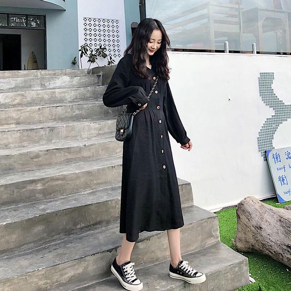 casual dresses 2021 boho v neck tunic button beach dress long sleeve black party solid vintage plus size 5xl, Black;gray
casual dresses 2021 boho v neck tunic button beach dress long sleeve black party solid vintage plus size 5xl, Black;gray
