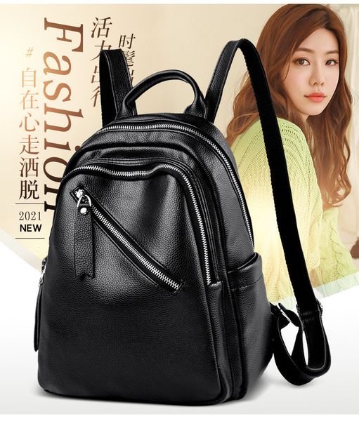 bags wallet backpack litchi pattern women's leisure trend outdoor travel soft leather fashion bag, Black;red
bags wallet backpack litchi pattern women's leisure trend outdoor travel soft leather fashion bag, Black;red
