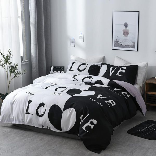 bedding sets nordic set simple duvet cover black side and white love heart plaid quilt pillowcases 220x240 king
bedding sets nordic set simple duvet cover black side and white love heart plaid quilt pillowcases 220x240 king