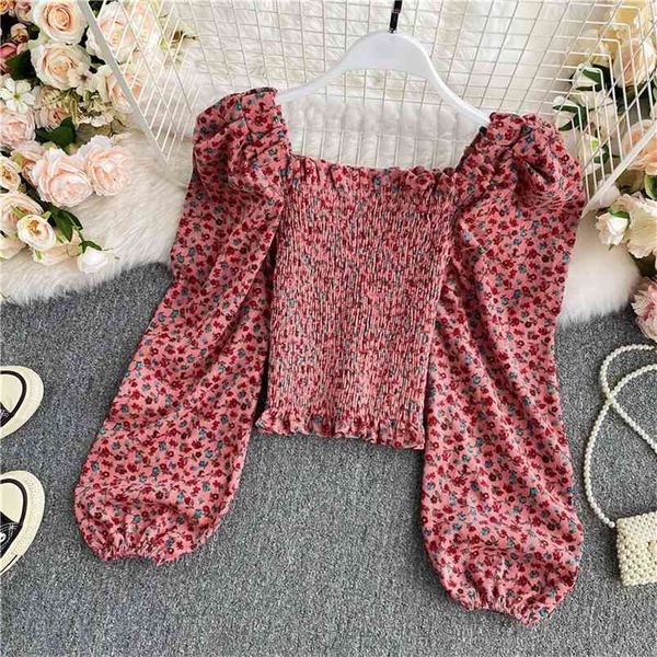 women pleated blouse square collar puff sleeve slim fit shirt japan autumn retro short floral female blusa gx1080 210507, White
women pleated blouse square collar puff sleeve slim fit shirt japan autumn retro short floral female blusa gx1080 210507, White