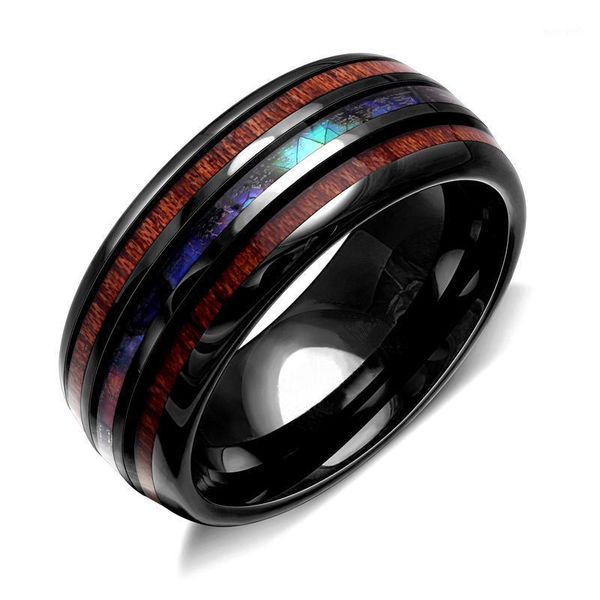 wedding rings men's fashion 8mm black tungsten carbide inlaid hawaiian koa wood and abalone shell opal ring band jewelry1, Slivery;golden
wedding rings men's fashion 8mm black tungsten carbide inlaid hawaiian koa wood and abalone shell opal ring band jewelry1, Slivery;golden