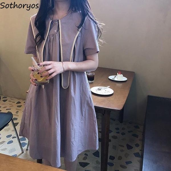 short sleeve dress women summer preppy sailor collar purple dresses students baggy bow korean ins sweet stylish vestido kawaii casual, Black;gray
short sleeve dress women summer preppy sailor collar purple dresses students baggy bow korean ins sweet stylish vestido kawaii casual, Black;gray