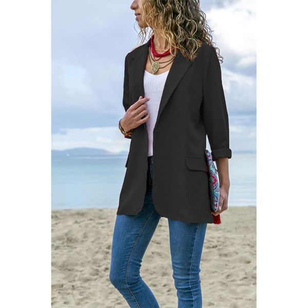 women's suits & blazers slim solid blazer 2021 fashion office ladies formal workwear black and red casual long sleeve suit jackets eleg, White;black
women's suits & blazers slim solid blazer 2021 fashion office ladies formal workwear black and red casual long sleeve suit jackets eleg, White;black