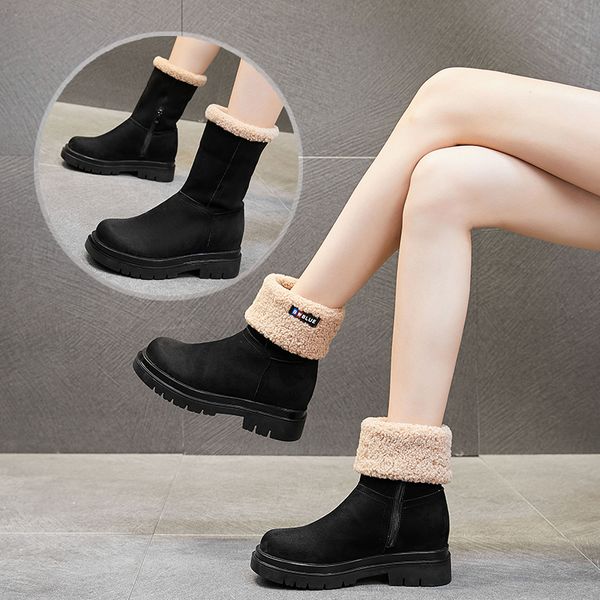 Womens Shoes Snow Boots Ladies Winter Shoes Fashion Flock Warm Boots Ankle Boots Short Bootie Slip-On Outside Shoes Botas, Black
Womens Shoes Snow Boots Ladies Winter Shoes Fashion Flock Warm Boots Ankle Boots Short Bootie Slip-On Outside Shoes Botas, Black