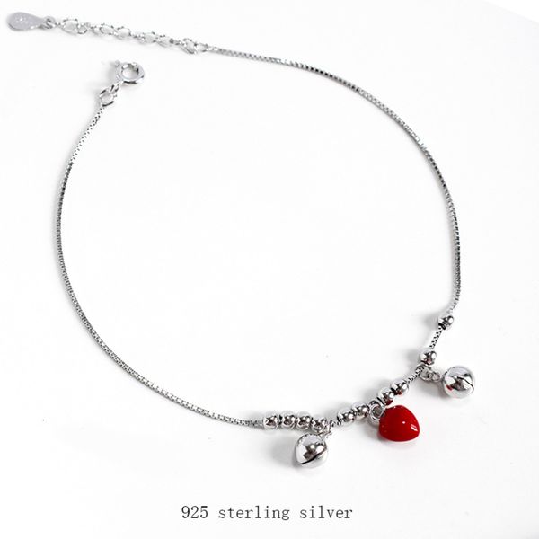 minority simple drop glaze red love s925 pure silver korean personalized female bell anklet jewelry, Red;blue
minority simple drop glaze red love s925 pure silver korean personalized female bell anklet jewelry, Red;blue