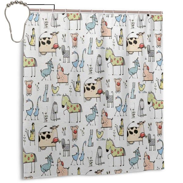 waterproof shower curtain cow horse pigs chicken sheep farmhouse mascots kids nursery baby cartoon print bathroom decor
waterproof shower curtain cow horse pigs chicken sheep farmhouse mascots kids nursery baby cartoon print bathroom decor