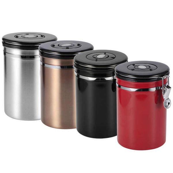 storage bottles & jars kitchen items stainless steel sealed tank moisture-proof coffee bean tea pot with air evacuation valve container
storage bottles & jars kitchen items stainless steel sealed tank moisture-proof coffee bean tea pot with air evacuation valve container