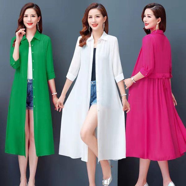women's blouses & shirts 2021 women spring summer vintage female solid long sleeve sun protection oversize cardigans ladies casual loo, White
women's blouses & shirts 2021 women spring summer vintage female solid long sleeve sun protection oversize cardigans ladies casual loo, White