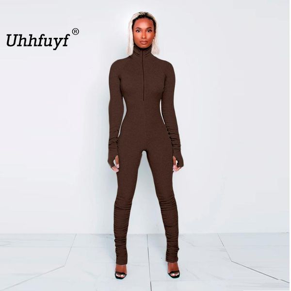 women's jumpsuits & rompers uhhfuyf 2021 arrival brown solid long sleeve fitness zipper adjustable elegant birthday party night club wo, Black;white
women's jumpsuits & rompers uhhfuyf 2021 arrival brown solid long sleeve fitness zipper adjustable elegant birthday party night club wo, Black;white