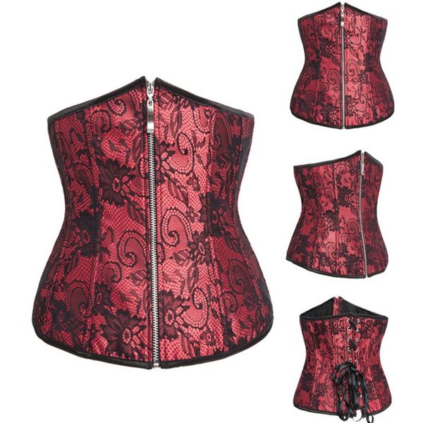 woman bustiers lace up underbust body waist cincher trainer corset plus size women retro zipper red black white bustier cor
woman bustiers lace up underbust body waist cincher trainer corset plus size women retro zipper red black white bustier cor