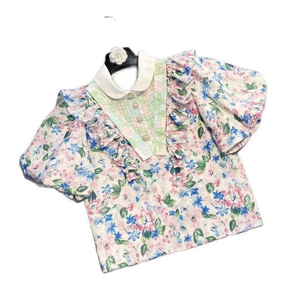 women's blouses & shirts 2021 spring/summer wizard of oz ruffled puff sleeve pearl diamond button floral shirt women 0407, White
women's blouses & shirts 2021 spring/summer wizard of oz ruffled puff sleeve pearl diamond button floral shirt women 0407, White