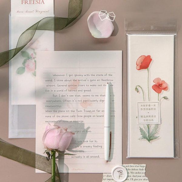 gift wrap 6pcs/pack fresh flower sweet translucent envelopes invitation card paper handmade greeting letter writing stationery
gift wrap 6pcs/pack fresh flower sweet translucent envelopes invitation card paper handmade greeting letter writing stationery