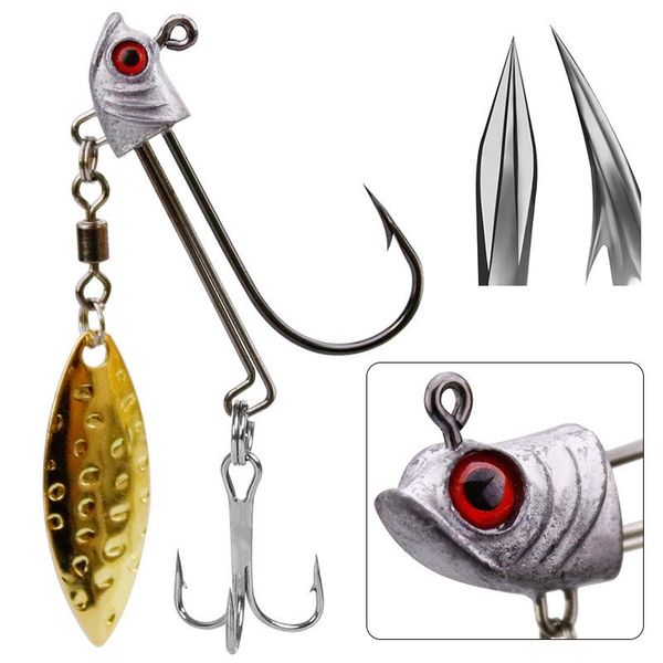 fish head hook needle 7g10g17g double blood groove with willow leaf sequin fishing set pesca hooks
fish head hook needle 7g10g17g double blood groove with willow leaf sequin fishing set pesca hooks