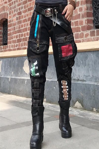 women's jeans european station fall handsome bf style harun women loose little pants punk trend, Blue
women's jeans european station fall handsome bf style harun women loose little pants punk trend, Blue