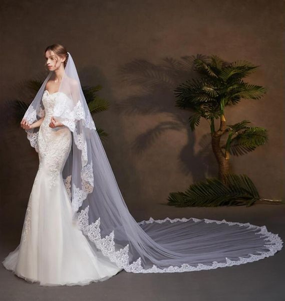 bridal veils beautiful lace edge 3.5m length 350cm long veil two layers white ivory bride wedding accessoire velos de novia with comb, Black
bridal veils beautiful lace edge 3.5m length 350cm long veil two layers white ivory bride wedding accessoire velos de novia with comb, Black