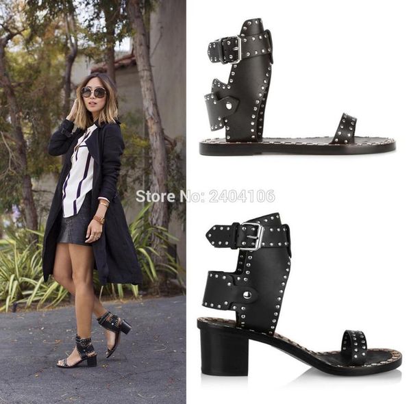 retro rome med chunky heel black leather rivet studded gladiator sandals women open toe ankle buckle sandles ladies shoes summer
retro rome med chunky heel black leather rivet studded gladiator sandals women open toe ankle buckle sandles ladies shoes summer