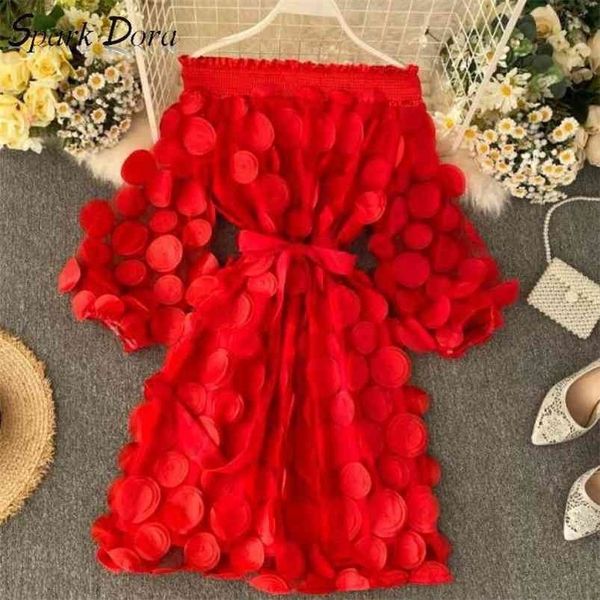 spring elegant dress fashion dimensional three quarter bubble sleeve flower closing waist slash neck vestidos lace bandage 210701, Black;gray
spring elegant dress fashion dimensional three quarter bubble sleeve flower closing waist slash neck vestidos lace bandage 210701, Black;gray