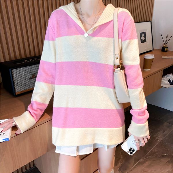 women's sweaters knitted sweater female sailor collar loose sweet knitwear autumn winter streetwear casual striped pullover t, White;black
women's sweaters knitted sweater female sailor collar loose sweet knitwear autumn winter streetwear casual striped pullover t, White;black