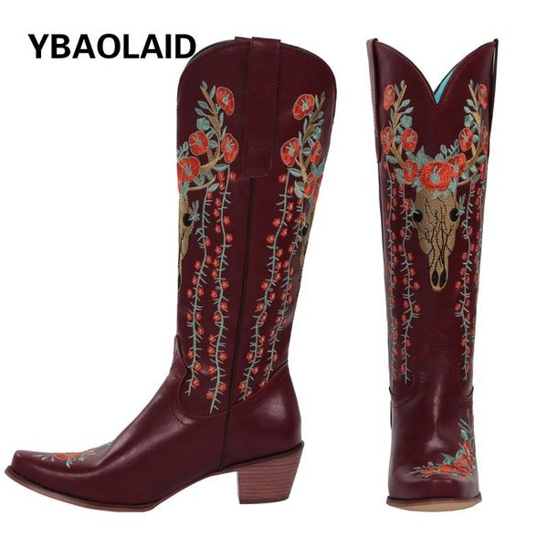 boots pointed toe high thick heel embroidered fashion 2021 autumn and winter color matching v-mouth, Black
boots pointed toe high thick heel embroidered fashion 2021 autumn and winter color matching v-mouth, Black