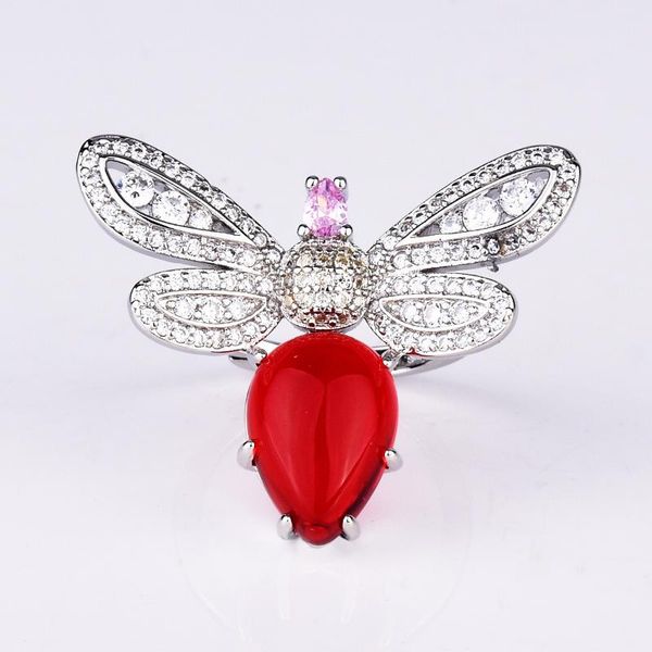 cluster rings q arrival cute honeybee vintage 925 sterling silver for woman with red crystal wedding accessories jewelry, Golden;silver
cluster rings q arrival cute honeybee vintage 925 sterling silver for woman with red crystal wedding accessories jewelry, Golden;silver