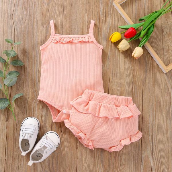 clothing sets summer casual baby girls set solid color ribbed cotton sleeveless rompers+ruffle shorts 2pcs toddler suit, White
clothing sets summer casual baby girls set solid color ribbed cotton sleeveless rompers+ruffle shorts 2pcs toddler suit, White