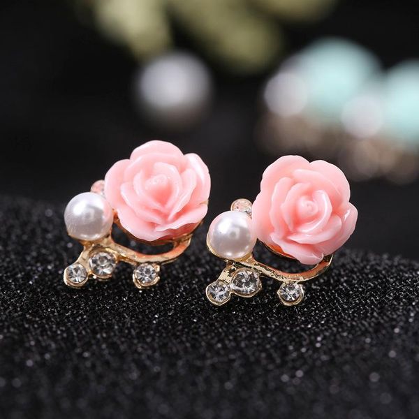 stud romantic rose flower pearl gold earrings charming wedding engagement cz fashion valentine's day jewelry gift, Golden;silver
stud romantic rose flower pearl gold earrings charming wedding engagement cz fashion valentine's day jewelry gift, Golden;silver