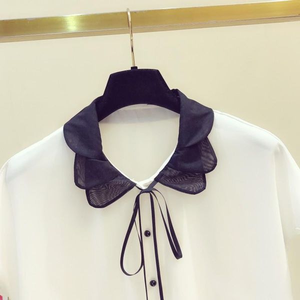 women's blouses & shirts 2021 summer korean style doll collar chiffon shirt female temperament short sleeve blouse small mujer blusas, White
women's blouses & shirts 2021 summer korean style doll collar chiffon shirt female temperament short sleeve blouse small mujer blusas, White