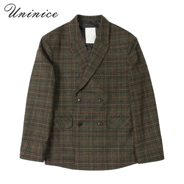 women's suits & blazers 2021 women jackets plaid blazer coat casual one button outerwear short feminino ladies ol style, White;black
women's suits & blazers 2021 women jackets plaid blazer coat casual one button outerwear short feminino ladies ol style, White;black