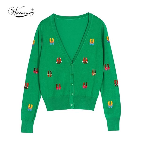autumn spring women sweater shoes embroidery pattern all-match jacket coats long sleeve short knitting cardigans b-154 210522, White
autumn spring women sweater shoes embroidery pattern all-match jacket coats long sleeve short knitting cardigans b-154 210522, White