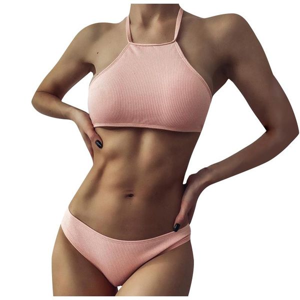 women's swimwear casual halter brazilian bikinis set 2021 women push up tube solid color bandeau swimsuit ensemble femme 2 pieces, White;black
women's swimwear casual halter brazilian bikinis set 2021 women push up tube solid color bandeau swimsuit ensemble femme 2 pieces, White;black