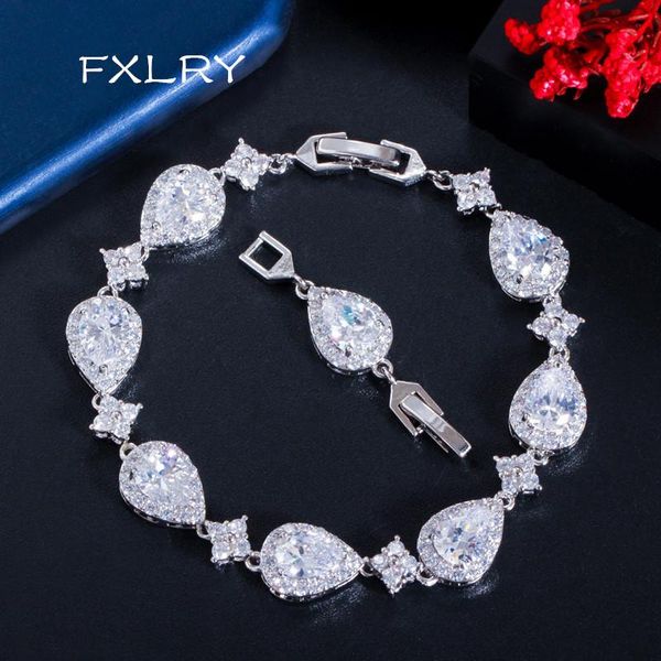 link, chain fxlry fashion drop-shaped geometric bracelet for women with zircon jewelry, Black
link, chain fxlry fashion drop-shaped geometric bracelet for women with zircon jewelry, Black