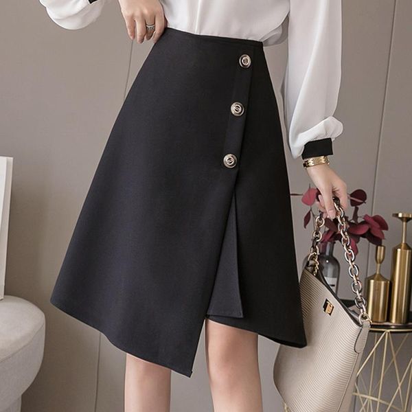 skirts button a-line skirt female 2021 summer korean fashion womens office lady high waist elegant midi vetement femme, Black
skirts button a-line skirt female 2021 summer korean fashion womens office lady high waist elegant midi vetement femme, Black