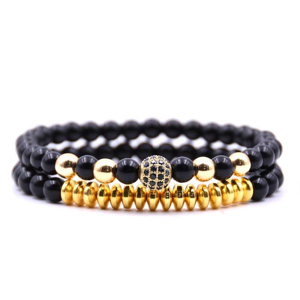 kang hua 2pcs/set 2021 fashion 6mm bright black stone bracelet pave cz 4 color ball bracelets for men&women charm jewelry gifts beaded, stra
kang hua 2pcs/set 2021 fashion 6mm bright black stone bracelet pave cz 4 color ball bracelets for men&women charm jewelry gifts beaded, stra