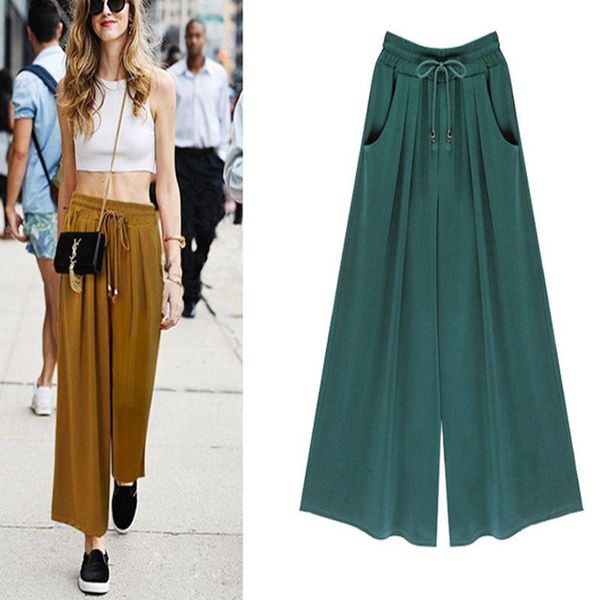 women's pants & capris summer plus size wide leg 4xl 5xl 6xl 7xl 8xl hips 158cm high waist loose casual nine points, Black;white
women's pants & capris summer plus size wide leg 4xl 5xl 6xl 7xl 8xl hips 158cm high waist loose casual nine points, Black;white
