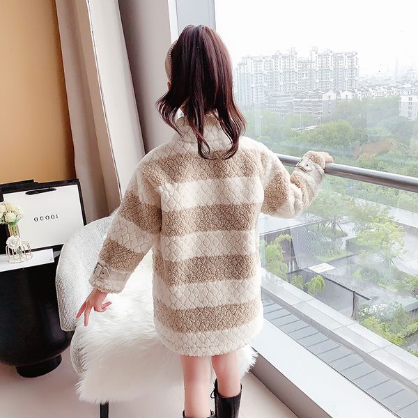 girls winter jacket thickened parka 4-13 years diamond check striped coat wool sweater winter trench baby winter clothes, Blue;gray
girls winter jacket thickened parka 4-13 years diamond check striped coat wool sweater winter trench baby winter clothes, Blue;gray