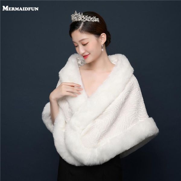 wraps & jackets real pos winter faux fur wedding jacket for bridal gown warm wrap bolero cape, White
wraps & jackets real pos winter faux fur wedding jacket for bridal gown warm wrap bolero cape, White