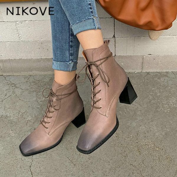 boots nikove 2021 ankle square toe lace upwomen short sheepskin high heel fashion ladies shoes size 34-39, Black
boots nikove 2021 ankle square toe lace upwomen short sheepskin high heel fashion ladies shoes size 34-39, Black