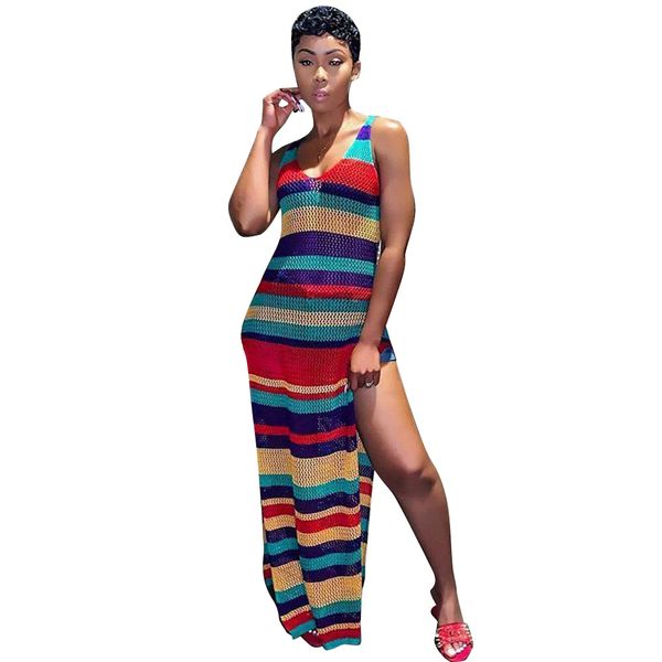 dresses special design new popular casual style women beach maxi striped hollow out v-neck sleeveless long dress vestido, Black;gray
dresses special design new popular casual style women beach maxi striped hollow out v-neck sleeveless long dress vestido, Black;gray