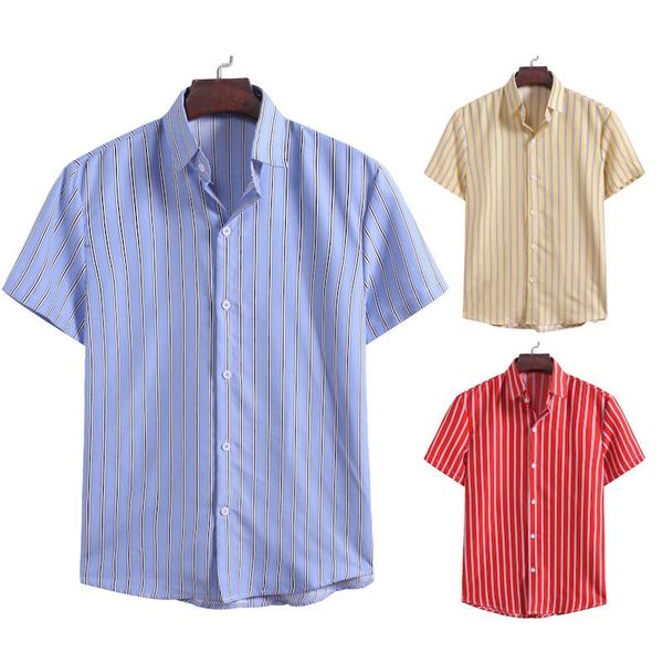 men's casual shirts shirt men fashion short sleeve button striped large size blouse male hawaiian tw34, White;black
men's casual shirts shirt men fashion short sleeve button striped large size blouse male hawaiian tw34, White;black