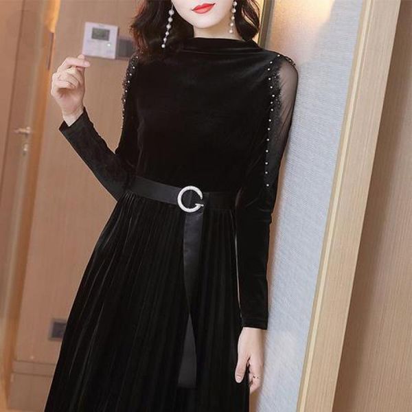 casual dresses vintage velvet dress women autumn beaded pleated lace party ladies tunic club midi long female robe gd257, Black;gray
casual dresses vintage velvet dress women autumn beaded pleated lace party ladies tunic club midi long female robe gd257, Black;gray