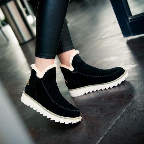 boots autumn winter women snow round toe ankle warm plush slip-on shoes flats black beige brown plus size 35-43
boots autumn winter women snow round toe ankle warm plush slip-on shoes flats black beige brown plus size 35-43