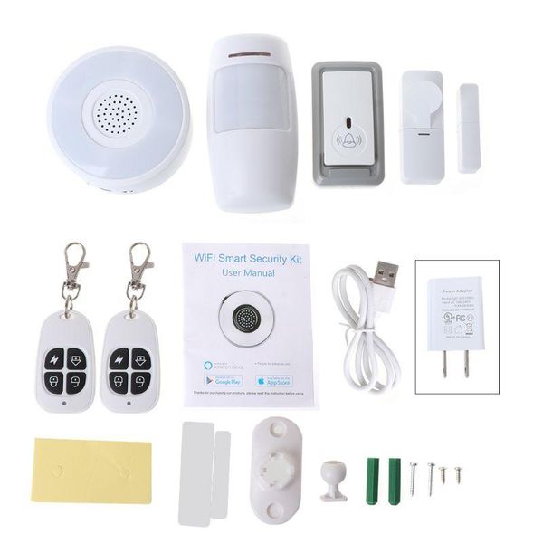 alarm systems 1set smart home wifi security kit gateway hub door window sensor pir detector automation system
alarm systems 1set smart home wifi security kit gateway hub door window sensor pir detector automation system