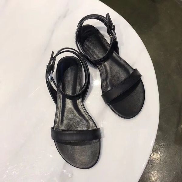 sandals ankle strap temperament women allover flat shoes genuine leather round beige blue color with box t25h, Black
sandals ankle strap temperament women allover flat shoes genuine leather round beige blue color with box t25h, Black