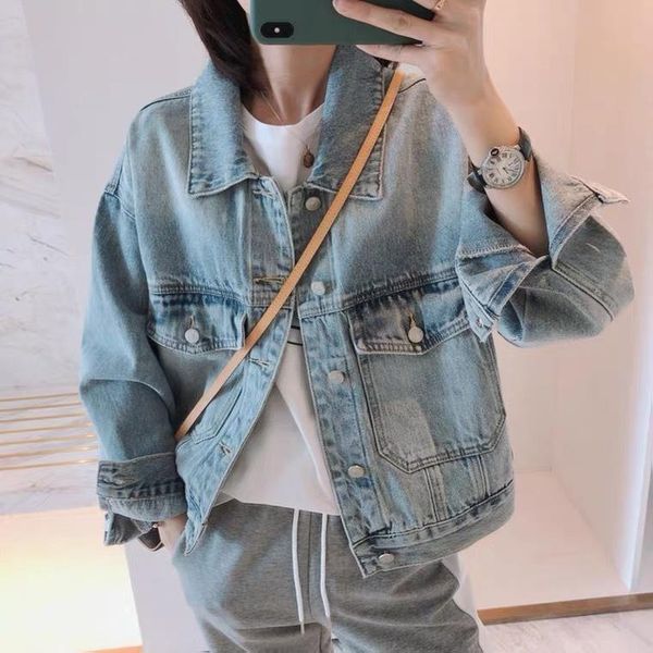 women's jackets 2021 spring and autumn european american denim jacket solid color loose long-sleeved korean s-xl, Black;brown
women's jackets 2021 spring and autumn european american denim jacket solid color loose long-sleeved korean s-xl, Black;brown
