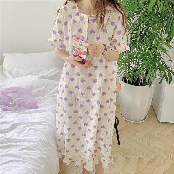 women's sleepwear cbafu love heart print nightgowns women home clothes night dress girls sleepdress short sleeve loungewear cotton n069, Black;red
women's sleepwear cbafu love heart print nightgowns women home clothes night dress girls sleepdress short sleeve loungewear cotton n069, Black;red