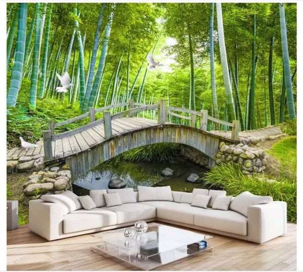 wallpapers custom po wallpaper 3d for walls 3 d wooden bridge, flowing bamboo forest landscape painting wall papers home decor 
wallpapers custom po wallpaper 3d for walls 3 d wooden bridge, flowing bamboo forest landscape painting wall papers home decor