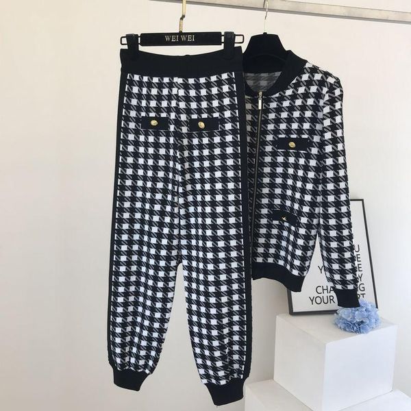 women's two piece pants 2021 women set clothes casual two-piece sets black/white plaid wide-leg lantern suit fashion wholesale drop
women's two piece pants 2021 women set clothes casual two-piece sets black/white plaid wide-leg lantern suit fashion wholesale drop