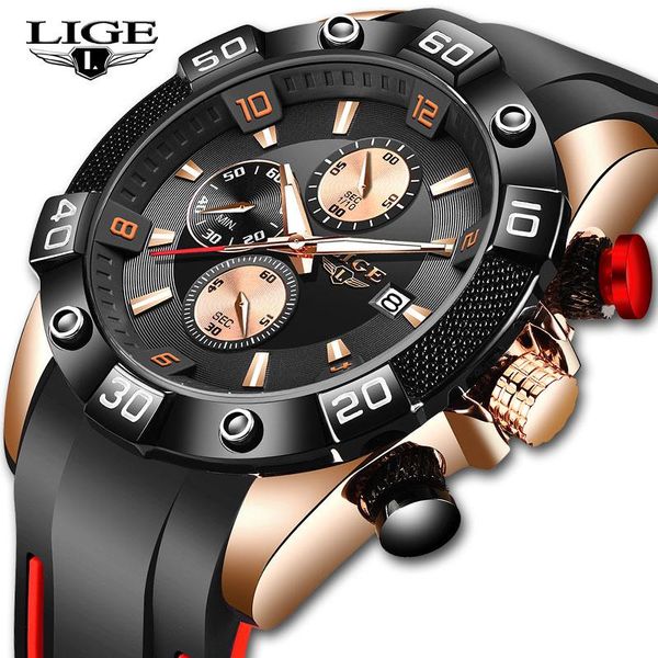 wristwatches 2021 lige mens watches silicone strap sport chronograph watch men waterproof quartz relogio masculino+box, Slivery;brown
wristwatches 2021 lige mens watches silicone strap sport chronograph watch men waterproof quartz relogio masculino+box, Slivery;brown